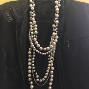 Chan Luu Pearl and Swarovski Statement Necklace